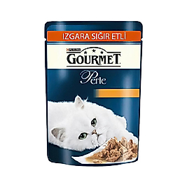 Purina Gourmet Perle Izgara Sığır Etli Yetişkin Kedi Konserve Maması 85 g