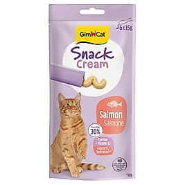 Gimcat Snack Cream Somon Balıklı Yetişkin Kedi Ödül Maması 6x15 Gr