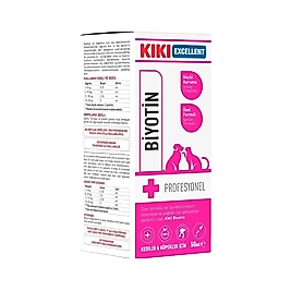 Kiki Excellent Kedi ve Köpekler İçin Tüy Sağlığı Biotin Damlası 50 ml