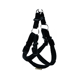 Doggie Konforlu Dokumadan El Yapımı Ronin Model Köpek Göğüs Tasması Siyah 1,5 x 40 - 45 cm