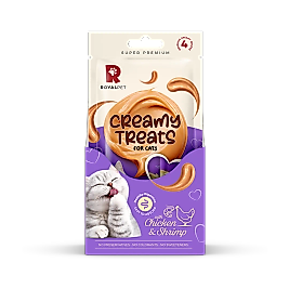 Royalpet Kediler İçin Tavuklu, Karidesli Krema Ödül Maması 4x14gr