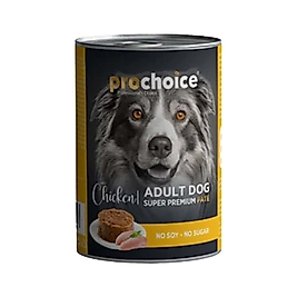 Prochoice Tavuk Etli Şekersiz Yetişkin Köpek Konserve Maması (400 g)