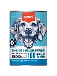 Wanpy Tahılsız %100 Gerçek Et Tavuklu Köpek Konservesi 375 gr