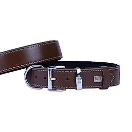 Doggie Deri Köpek Boyun Tasması Kahve 3,5 x 47 - 55 cm