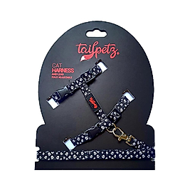 Tailpetz Cat Harnes Boo Ayarlanır Kedi Gezdirme Takım Tasması