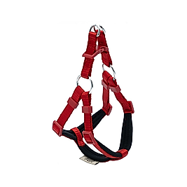 Doggie Konforlu Dokumadan El Yapımı Ronin Model Köpek Göğüs Tasması Kırmızı 1,5 x 35 - 40 cm