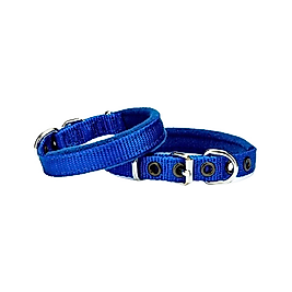 Doggie Polar Dokuma Köpek Boyun Tasması Royal Mavi 2,5 x 37 - 45 cm