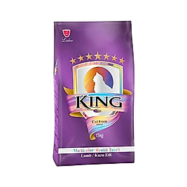 King Kuzu Etli Multicolor Yetişkin Kedi Maması(15 kg)