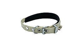Doggie Comfort Dokuma Köpek Boyun Tasması Haki 45 cm