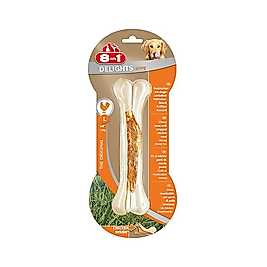 8in1 Delights Tavuk Etli Burgu Köpek Çiğneme Kemiği L (130 g)