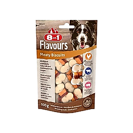 8in1 Flavours Meaty Biscuits Köpek Ödülü (85 g)