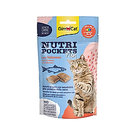 GimCat Nutri Pockets Somonlu Kedi Ödül Tableti (60 g)