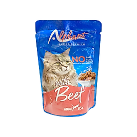 Alphapet Biftek Etli Yetişkin Kedi Pouch Yaş Maması (85 g)