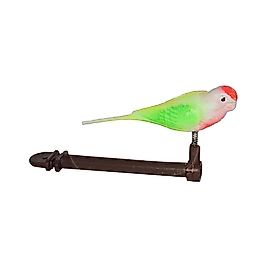 Kardelen Sahte Kuş Tünekli 10 cm