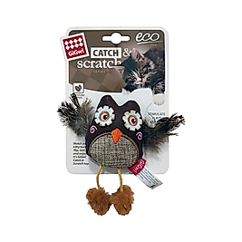 Gigwi Catch - Scratch Baykuş Kedi Oyuncağı 10 cm