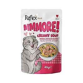 Reflex Plus MMore Tavuk Etli, Somonlu ve Balkabaklı Kedi Çorbası (40 g)