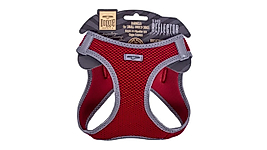 Doggie Reflektör Serisi Havalı Dokuma Küçük Irk Göğüs Tasması Kırmızı 42-48 cm