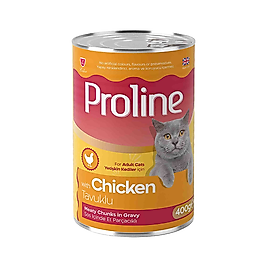 Proline Sos İçinde Et Parçacıklı Tavuk Etli Yetişkin Kedi Konservesi 400 g