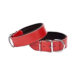 Doggie Deri Köpek Boyun Tasması Kırmızı 2,5 x 37 - 45 cm