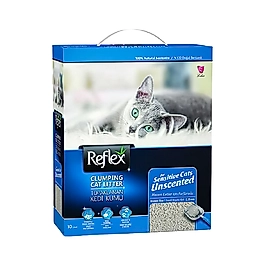 Reflex Hassas Kediler İçin Parfümsüz Topaklanan İnce Taneli Kedi Kumu (10 L)