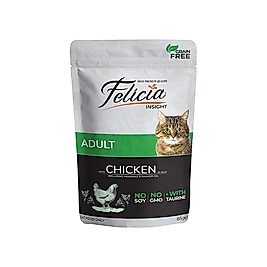 Felicia İnsight Tahılsız Tavuk Etli Yetişkin Kedi Pouch Yaş Mama 85 g
