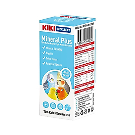 Kiki Excellent Kuş Mineral Plus Vitamin 25 ml