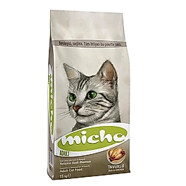 Micho Tavuk Eti, Hamsi Balığı & Pirinçli Yetişkin Kedi Maması 15 kg
