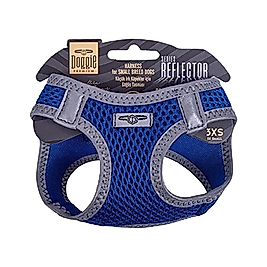 Doggie Havalı Dokuma Reflektör Serisi Küçük Irk Köpek Göğüs Tasması Mavi 3XS 22 - 26 cm