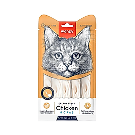 Wanpy Bağışık Güçlendirici Tavuk Etli ve Yengeçli Sıvı Kedi Ödül Maması (5 x 14 g)