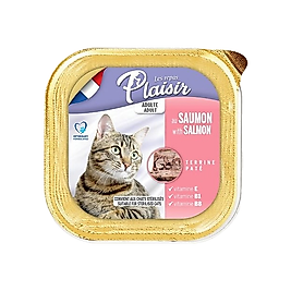 Plaisir Somonlu Yetişkin ve Kısırlaştırılmış Kedi Konserve Maması 100 g