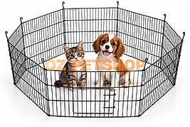 Aqua Boutique Metal Kedi Köpek Çiti Siyah 61x48CM