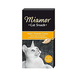 Miamor Cream Multivitamin Tamamlayıcı Ek Besin Kedi Ödülü 6 x 15 g