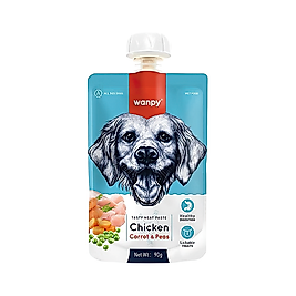 Wanpy Taze Tavuk Etli ve Havuçlu Köpek Et Ezmesi 90 g