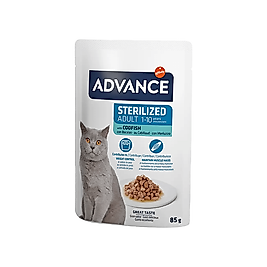 Advance Morina Balıklı Kısırlaştırılmış Yetişkin Pouch Yaş Kedi Maması 85 g