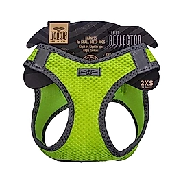 Doggie Havalı Dokumadan Reflektör Seri̇si̇ El Yapımı Küçük Irk Köpek Göğüs Tasması 2xs 26 - 30 Cm - Sarı