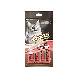 Crocus Somon Balıklı Krema Kedi Ödül Maması (4 x 15 g)