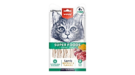 Wanpy Superfoods Kuzu Etli, Pancarlı ve Zerdeçallı Kedi Ödül Kreması 5 x 14 g