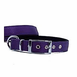 Doggie Elit Dokumadan El Yapımı Mor 2x35-40 cm Köpek Boyun Tasması
