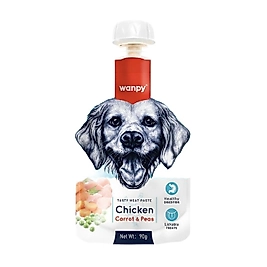 Wanpy Taze Tavuklu & Havuçlu Köpek Et Ezmesi 90 gr