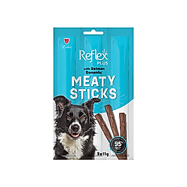 Reflex Plus Meaty Sticks Somonlu Yetişkin Köpek Çubuk Ödül Maması 3 x 11 g