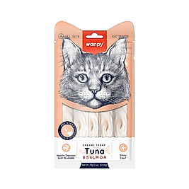 Wanpy Bağışıklık Güçlendirici Ton Balıklı ve Somonlu Sıvı Kedi Ödülü (5 x 14 g)