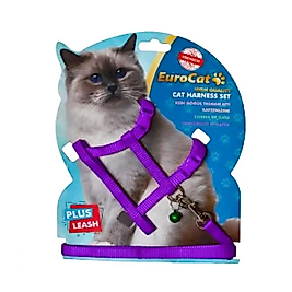 EuroCat Kedi Göğüs Tasması Düz Mor