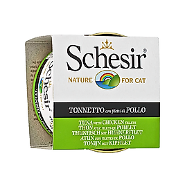 Schesir Ton Balıklı ve Tavuk Etli Yetişkin Kedi Konserve Maması (85 g)