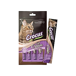 Crocus Somonlu & Karidesli Krema Kedi Ödül Maması (4 x 15 g)