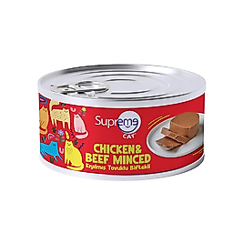 Supreme Cat Tavuk Etli ve Biftekli Kıyılmış Kedi Konservesi 85 g