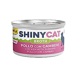 GimCat Shinycat Broth Sos İçinde Karidesli & Tavuk Etli Konserve Kedi Maması 70 g