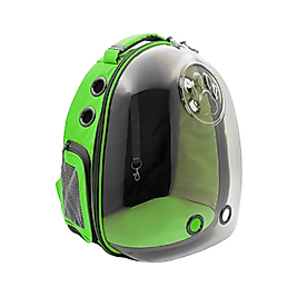 Cattie Şeffaf Yeşil Taşıma Sırt Çantası 25 x 30 x 40 cm