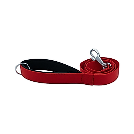 Doggie Dokuma Softlu Köpek Gezdirme Kayışı Kırmızı 3 x 100 cm