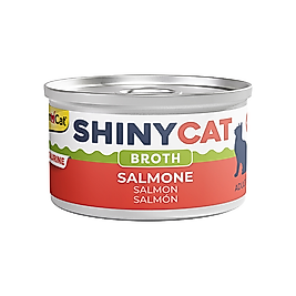 GimCat Shinycat Broth Sos İçinde Somonlu Konserve Kedi Maması 70 g
