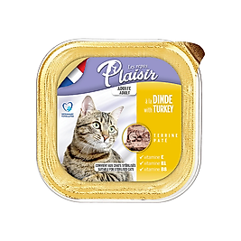 Plaisir Hindi Etli Yetişkin ve Kısırlaştırılmış Kedi Konserve Maması (100 g)